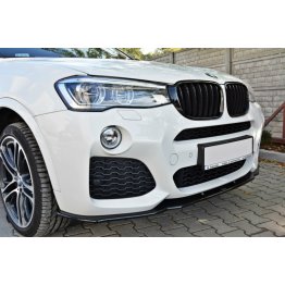 Накладка сплиттер на передний бампер на BMW X3 F25 M-Paket